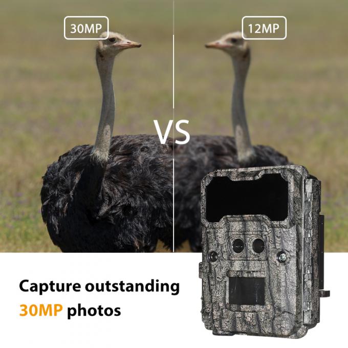 超赤外線狩猟カメラ 30MP1080P 室外野生生物の罠のための双眼鏡ゲームカメラ 防水940nmIRカメラ 2