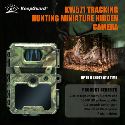 KW571 工場 OEM ODM ミニ 野生動物 偵察 タイムラップス トレイル カメラ IP67 無光 CMOS センサーとSD メモリ 夜景