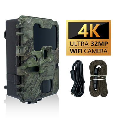 KW866 WIFI 狩猟野生生物のトレイル カメラ 防水 IP67 OEM/ODM 512GB ストレージ SDメモリーカード 32MP 4K 簡単使用
