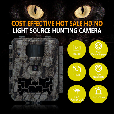 野生動物トライルカメラ 輝きなし 30MP画像 1080P ビデオ 防水 IP67 最大 512GB ストレージ 競争力のある価格 狩猟カメラ