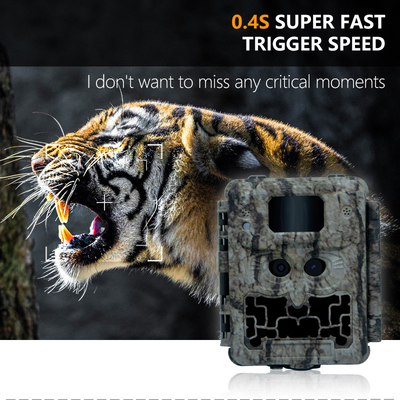 KW591 野生生物カメラ 無光 双センサー 1080P 防水 IP67 0.4s トリガー速度 512GB までのストレージ 狩猟カメラ