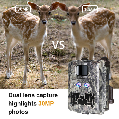 野生動物カメラ KW591 ライトのないダブルセンサー 1080P 防水 IP67 0.4s 起動速度 512GB までのストレージ 狩猟カメラ