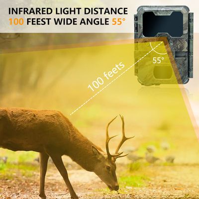 狩猟カメラ KW788 防水 IP65 4K ビデオ 30fps 32MP 0.25s トリガー速度 512GB までのストレージ 野生生物研究