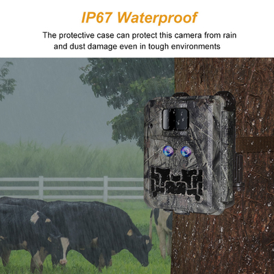 二重レンズ付き隠蔽カメラ KW591 防水 IP67 30MP 1080P 0.4s 野生生物の研究用の512GBまでの夜間視力のトリガー速度