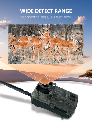 4G用の高級ゲーム&トレイルカメラ 狩猟カメラ KW896 アンテナ100フィート ナイトレンジ 32MP 2K野生生物カメラ 4g