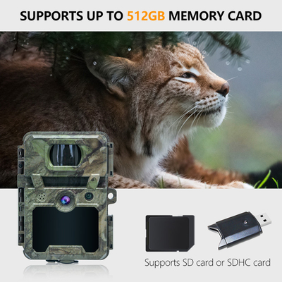 30MP カモフラージュ IP66 防水狩猟カメラ PIRセンサーと 48pcs 無光 IR LED HD 狩猟カメラ