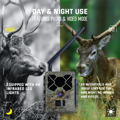 1080pビデオ対応、120フィートの夜間レンジを備えた、リモートコントロール4G狩猟カメラKW886