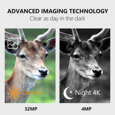 プロの屋外動物観察に適した110×97×66mmサイズの2インチ液晶狩猟カメラ