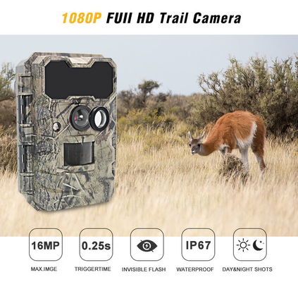 IP67 カモフラージュなしグロー赤外線高速トリガー鹿狩猟トレイル カメラ