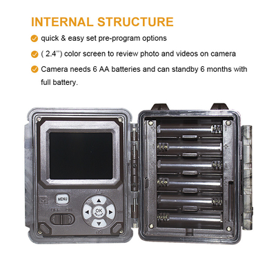 販売プロモーション 39USD ダブルレンズ/ダブルセンサー 野生動物ゲームカメラ 30MP 1080P 無光 940nm 日夜センサー付き
