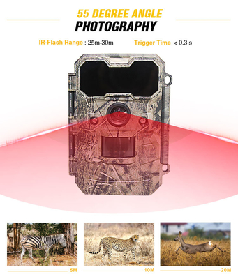 マクロ レンズ シカの防水写真のトラップ赤外線IRの動きを捜す高度センサー及びレンズ1080P SDのカード スロットの道