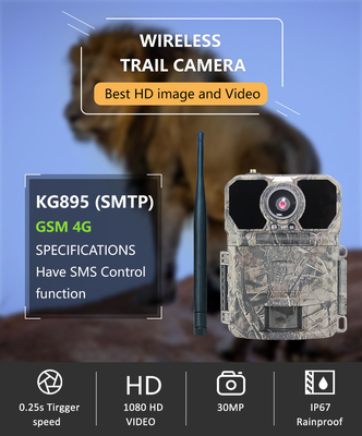GSM MMSの野性生物のカメラを捜す屋外の道のカメラCMOSカーモ30MP 4G 1080P