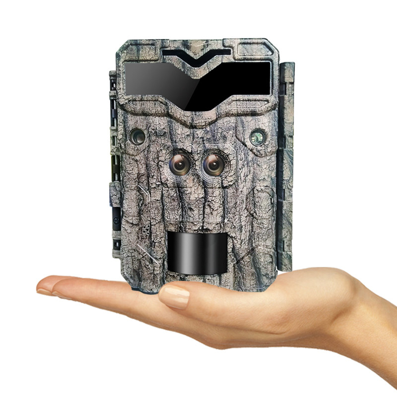 狩猟カメラ KW698A デュアルレンズ 1080P 30MP 防水 IP67 最大 512GB ストレージ ナイトビジョン 0.25s トリガーゲームカメラ