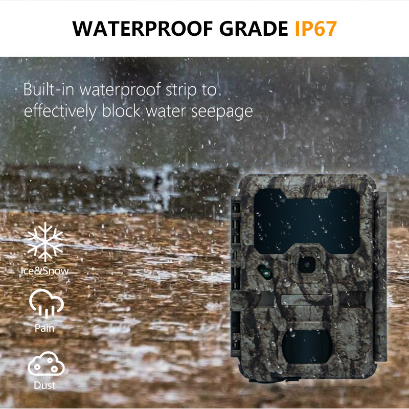 WIFI接続付きの狩猟カメラ KW865 防水 IP67 IRフラッシュ範囲最大82フィート 夜間視力20MP/1080P 野生動物観察