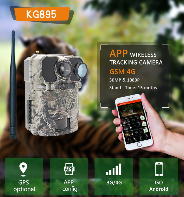 LCDディスプレイ 4Gトライルカメラ プログラム可能 940nm NO GLOW ICCID FTP SMTP MMS APP コントロール 狩猟用品